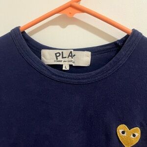 Navy comme des garcons tshirt